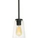 Joanna 1 Light 5 inch Textured Black Pendant Ceiling Light