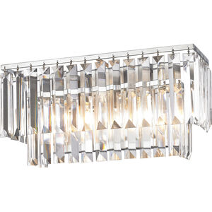 Palacial 2 Light 15 inch Polished Chrome Vanity Light Wall Light in Incandescent