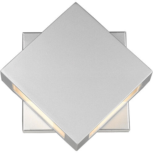 Quadrate LED 9.25 inch Silver Outdoor Wall Light