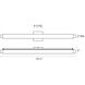 Tubo Slim LED 32 inch Satin Nickel Bath Bar Wall Light with Drum Trim
