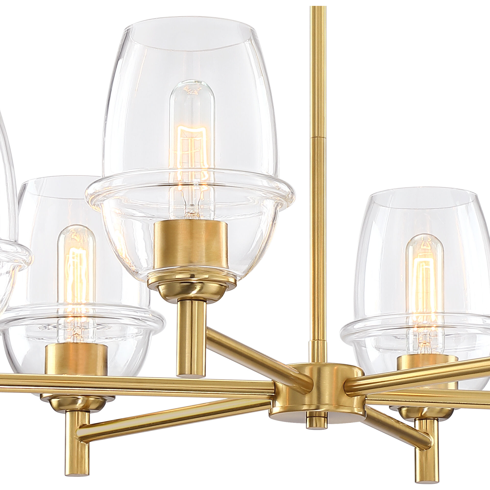 Summer Jazz 6 Light 28 inch Brushed Gold Chandelier Ceiling Light