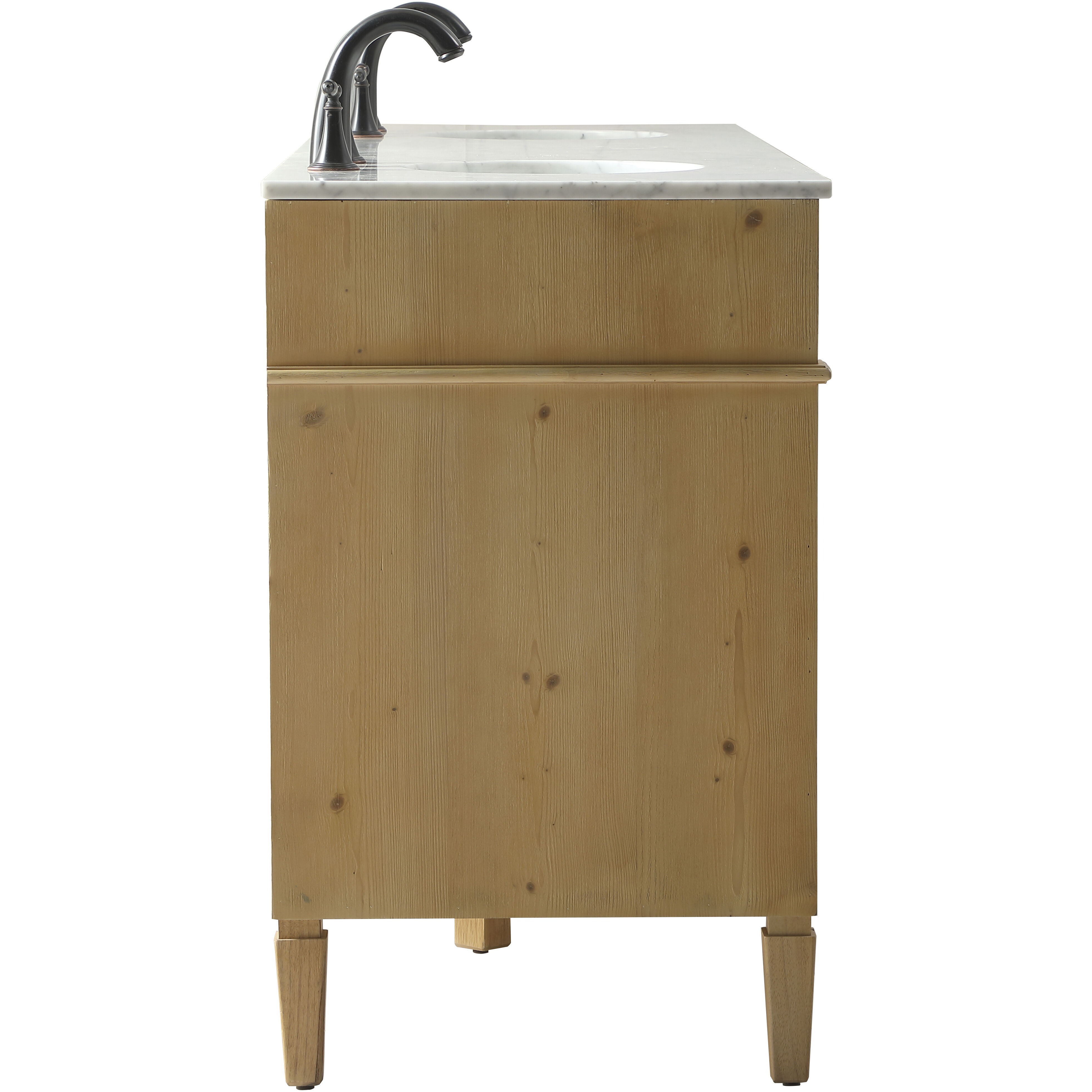 Park Avenue 72 X 22 X 35 inch Natural Wood Vanity Sink Set