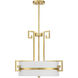 Quatrain 4 Light 22.75 inch True Gold Pendant Ceiling Light