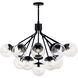 Silvarious 16 Light Black Chandelier/Semi Flush Ceiling Light