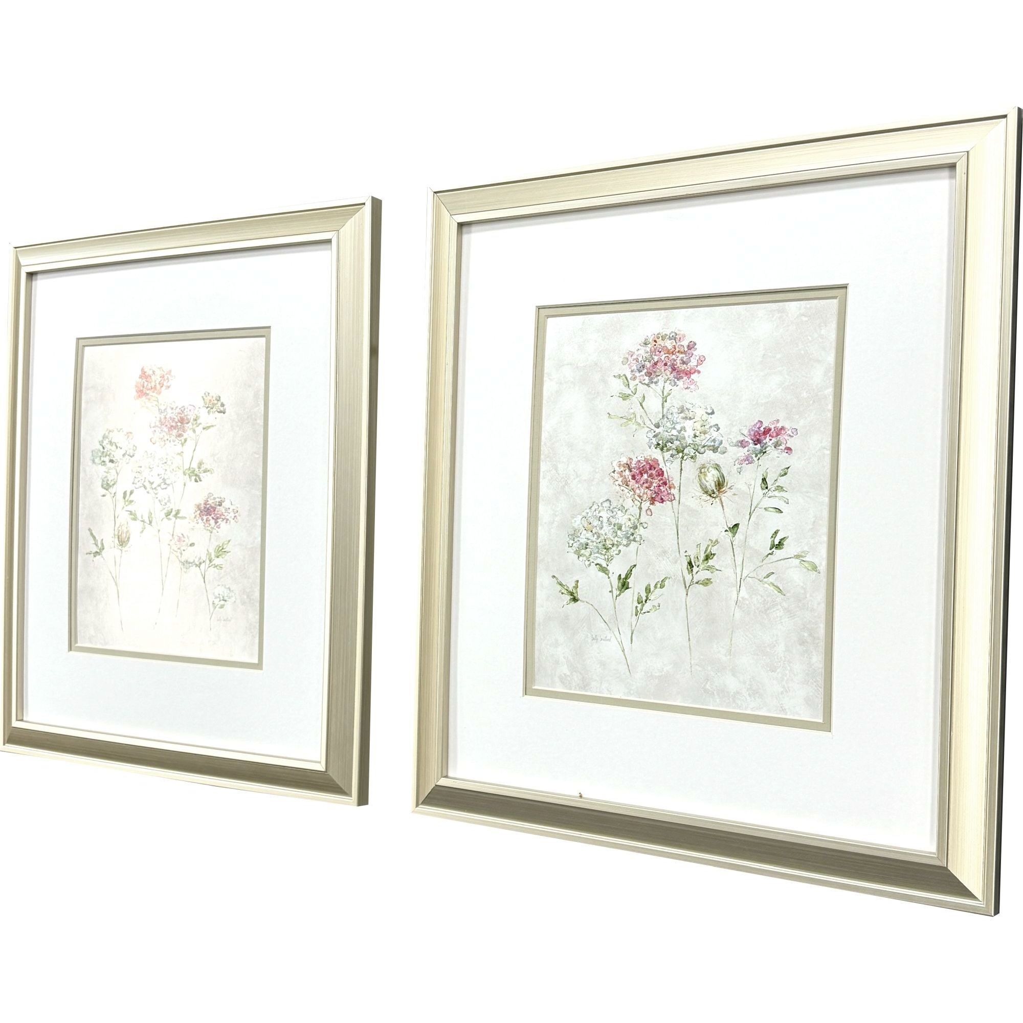 Soft Lace Pink and Blue and Green and Multi Framed Art, Propac