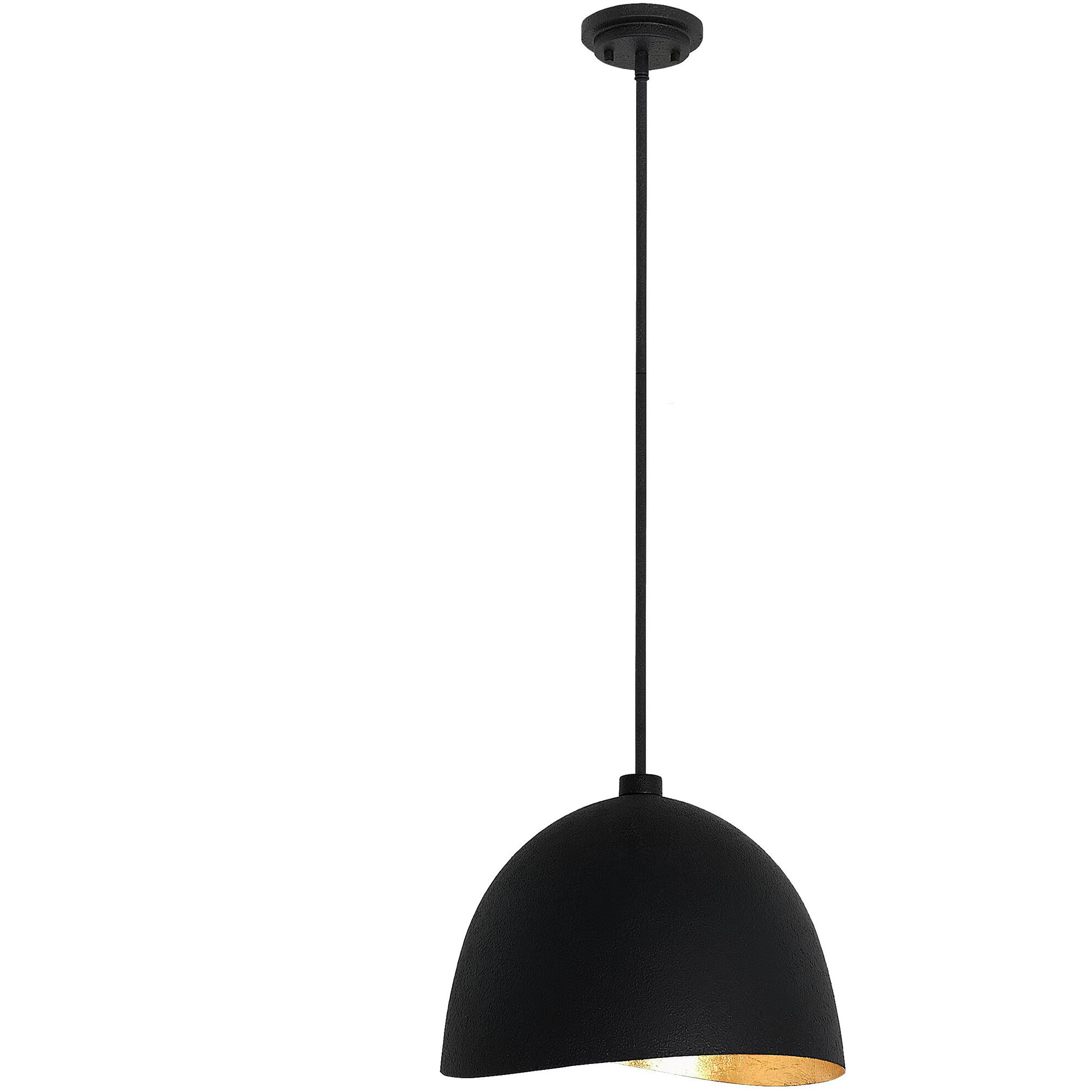 Eclos 1 Light 15.75 inch Sand Coal With Gold Leaf Inside Pendant Ceiling Light