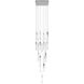 Aspen LED 28 inch Polished Chrome Multi Port Pendant Ceiling Light in Bubbled