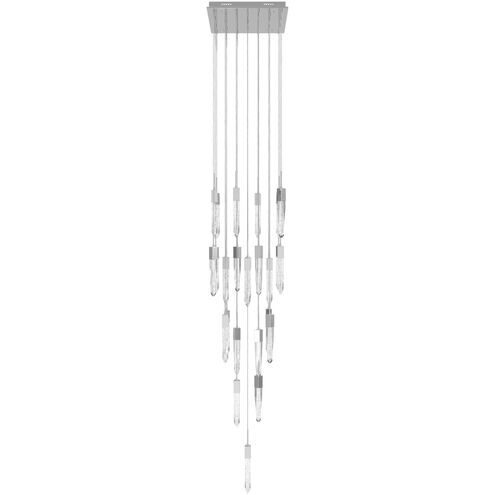 Aspen LED 28 inch Polished Chrome Multi Port Pendant Ceiling Light in Bubbled