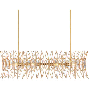 Marquise 8 Light 40 inch Clear/Luxor Gold Chandelier Ceiling Light