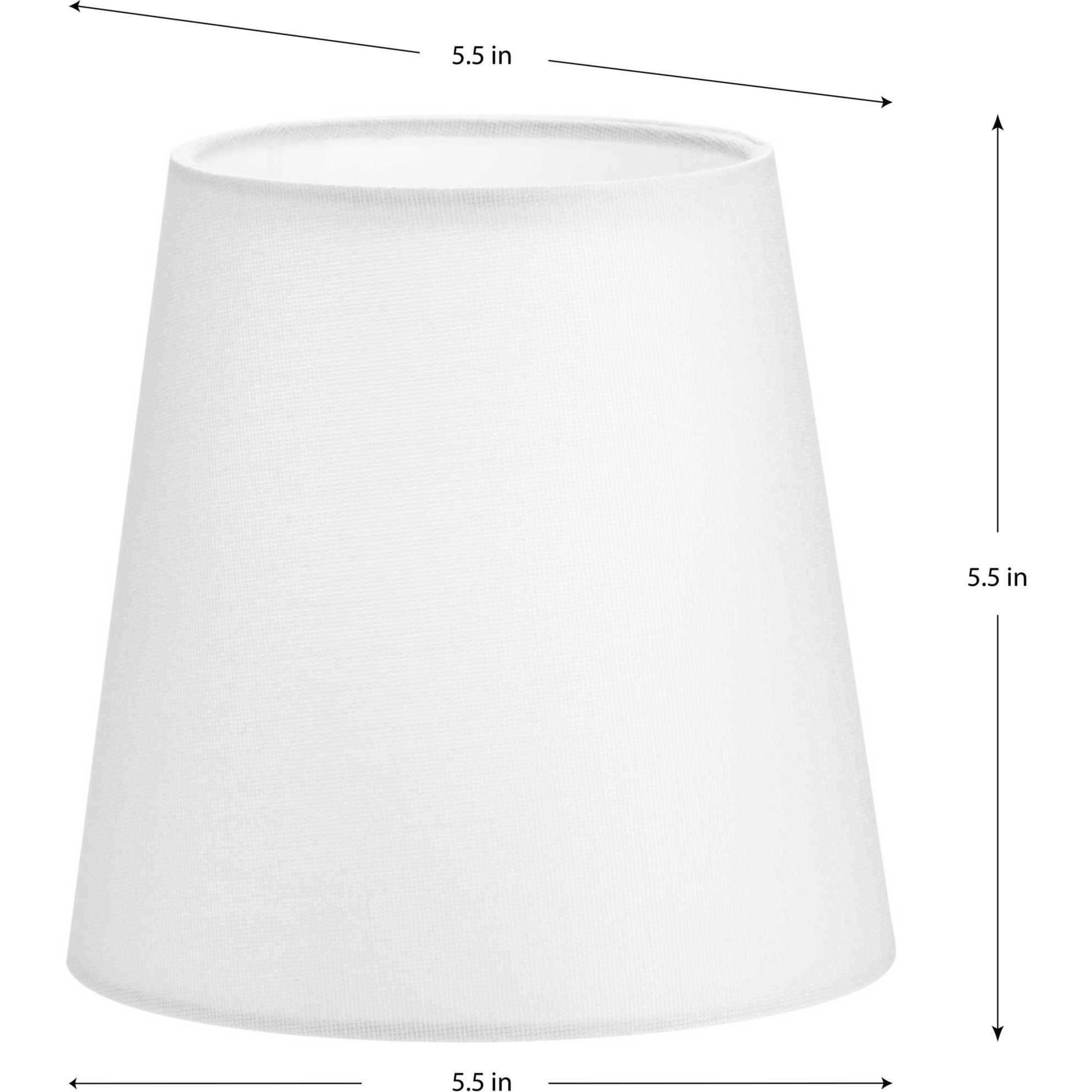 Elara White 5.5 inch Linen Taper Shade