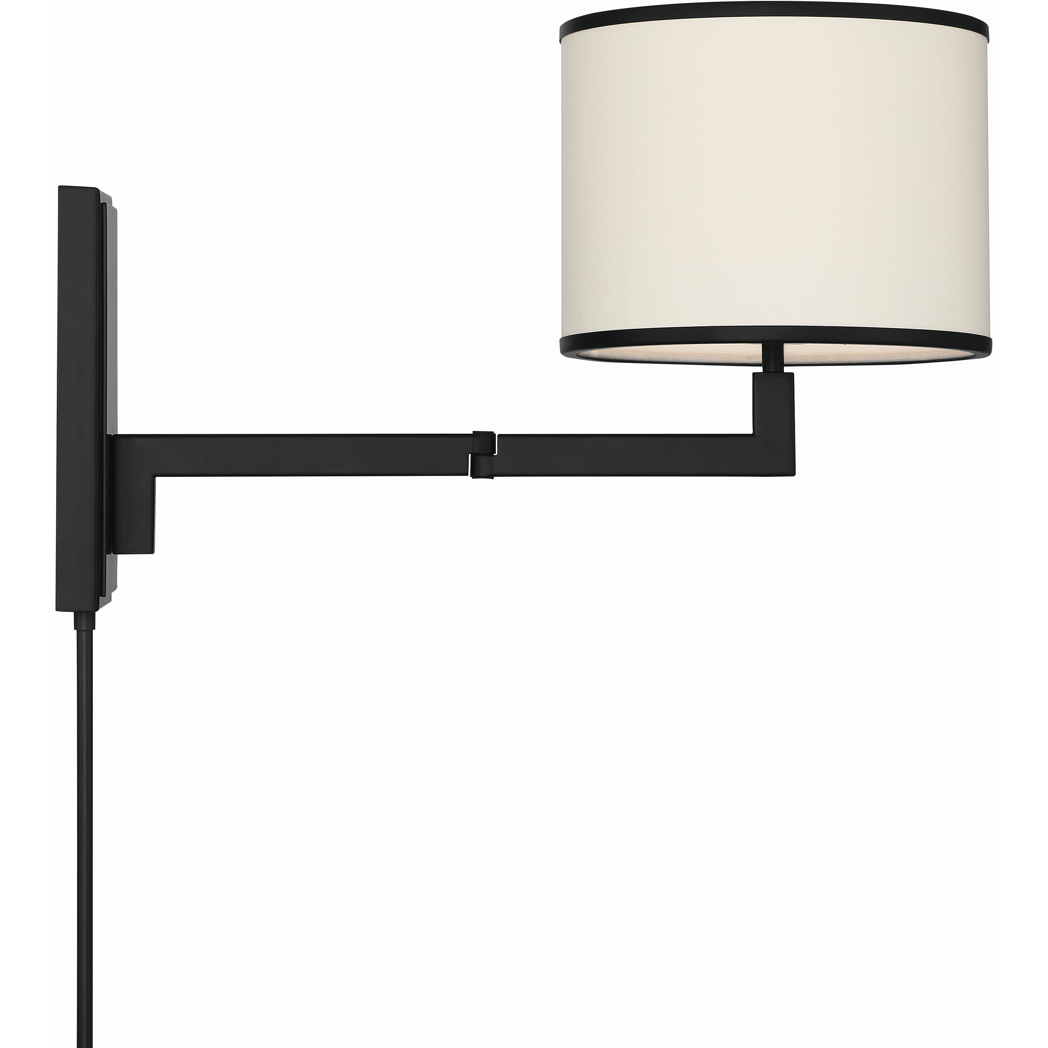 Madison 21.25 inch 60.00 watt Matte Black Task Sconce Wall Light