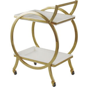 Luxe White and Gold Bar Cart