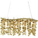 Golden Eucalyptus 5 Light 42 inch Contemporary Gold Leaf Chandelier Ceiling Light