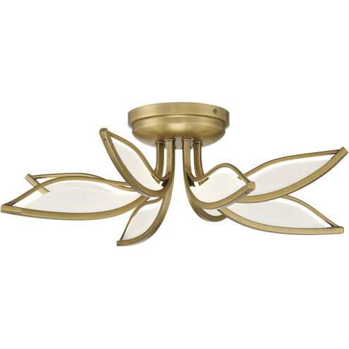 Papilio LED 21 inch Legacy Brass Flush Mount Ceiling Light