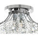Princess 6 Light 20 inch Chrome Flush Mount Ceiling Light