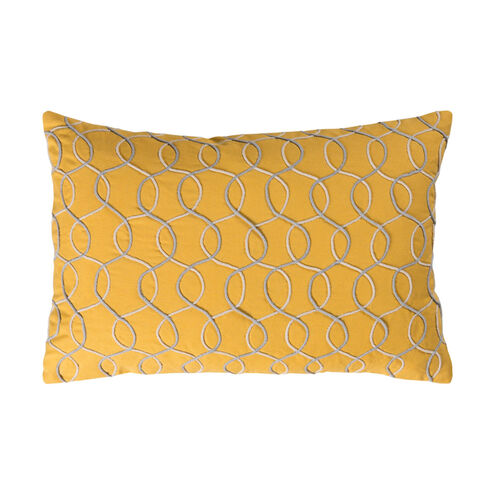 Solid Bold II 19 X 13 inch Yellow and Grey Pillow Cover