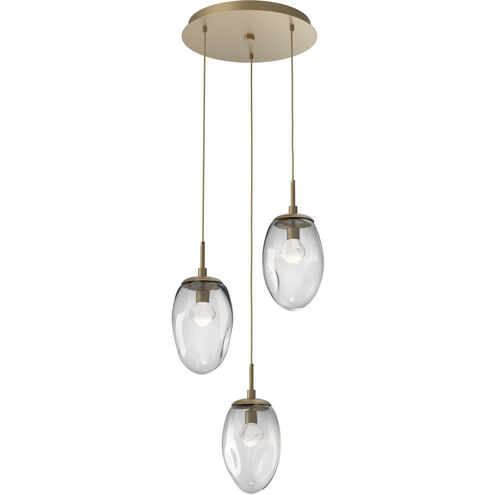 Meteo LED LED Gilded Brass Chandelier Ceiling Light, Round Multi-Port