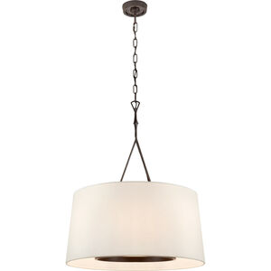 Dauphine 6 Light 28 inch Aged Iron Hanging Shade Ceiling Light, Large