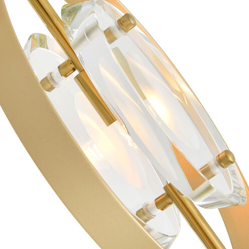Iris 9 Light 24 inch Brass Multi Point Pendant Ceiling Light