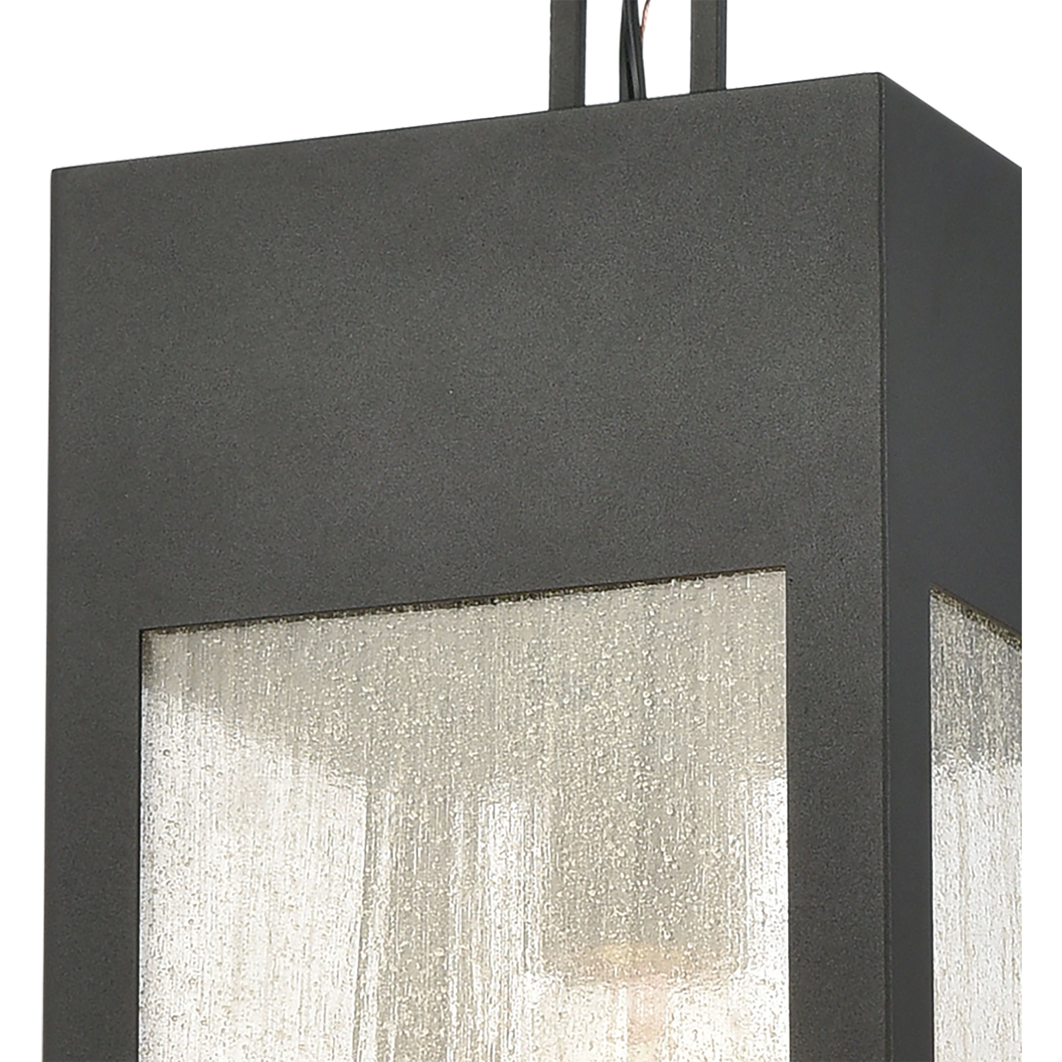 Angus 1 Light 7 inch Charcoal with Clear Outdoor Pendant