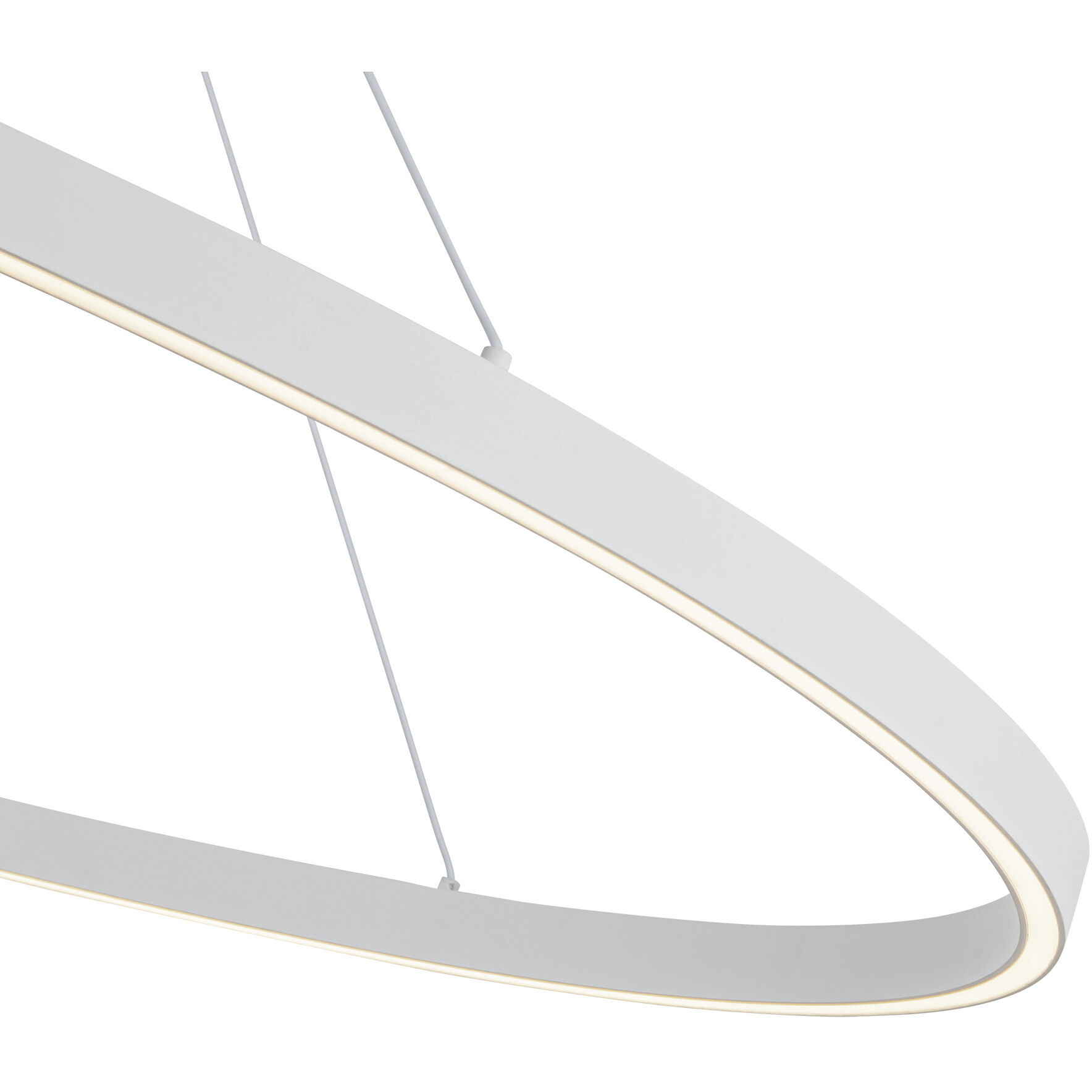 Ovale LED 53.75 inch White Linear Pendant Ceiling Light