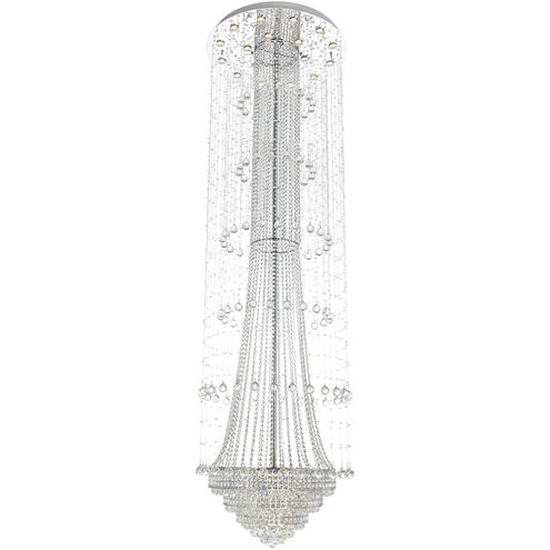 Hallway 32 Light 32 inch Chrome Flush Mount Ceiling Light