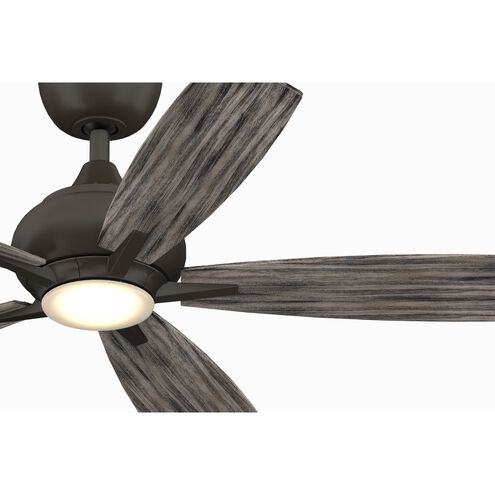 Doren 52 inch Matte Greige with Weathered Wood Blades Indoor/Outdoor Ceiling Fan