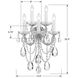 Maria Theresa Sconce Wall Light in Clear Swarovski Strass, Polished Chrome
