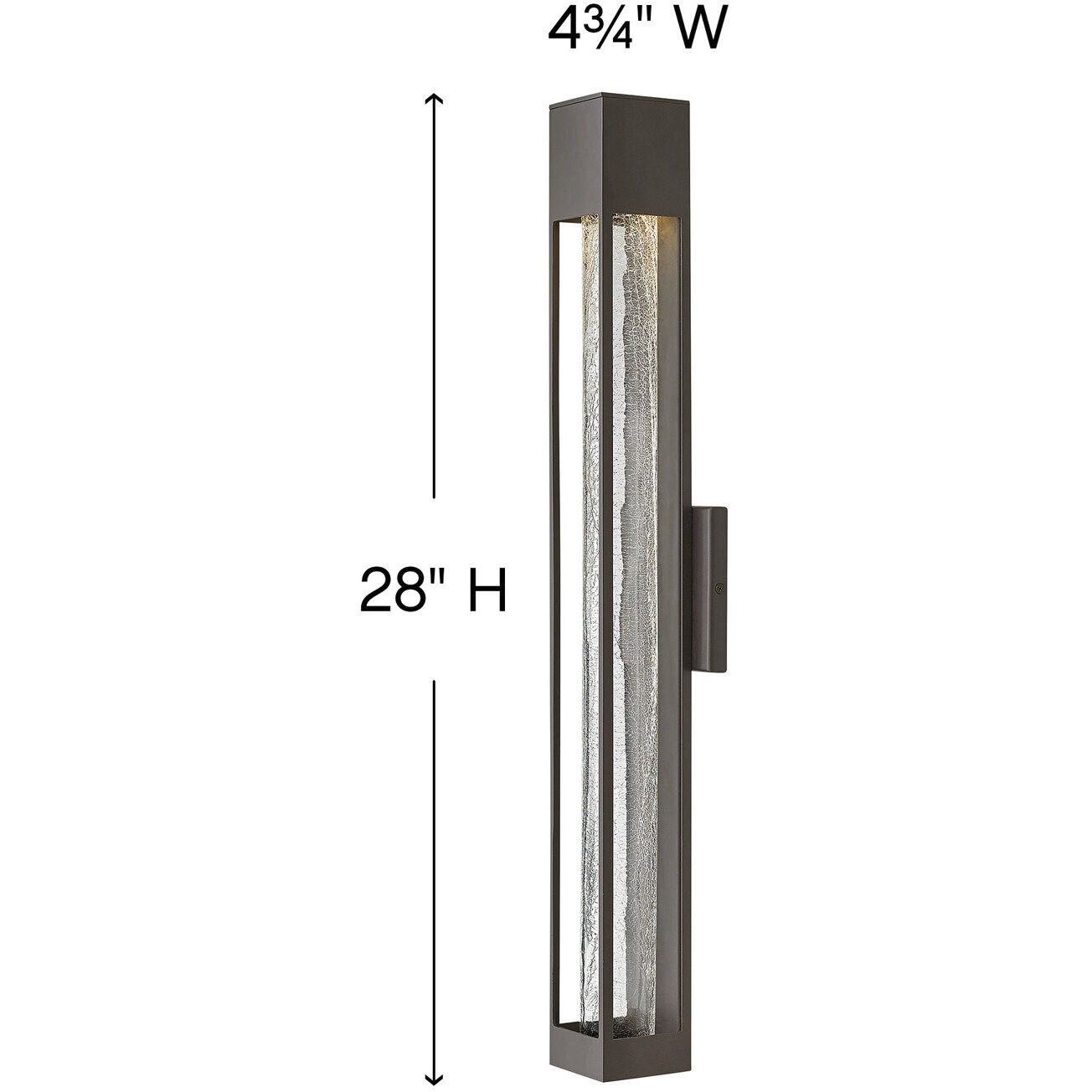 Vapor Outdoor Wall Mount Lantern in Bronze, Large