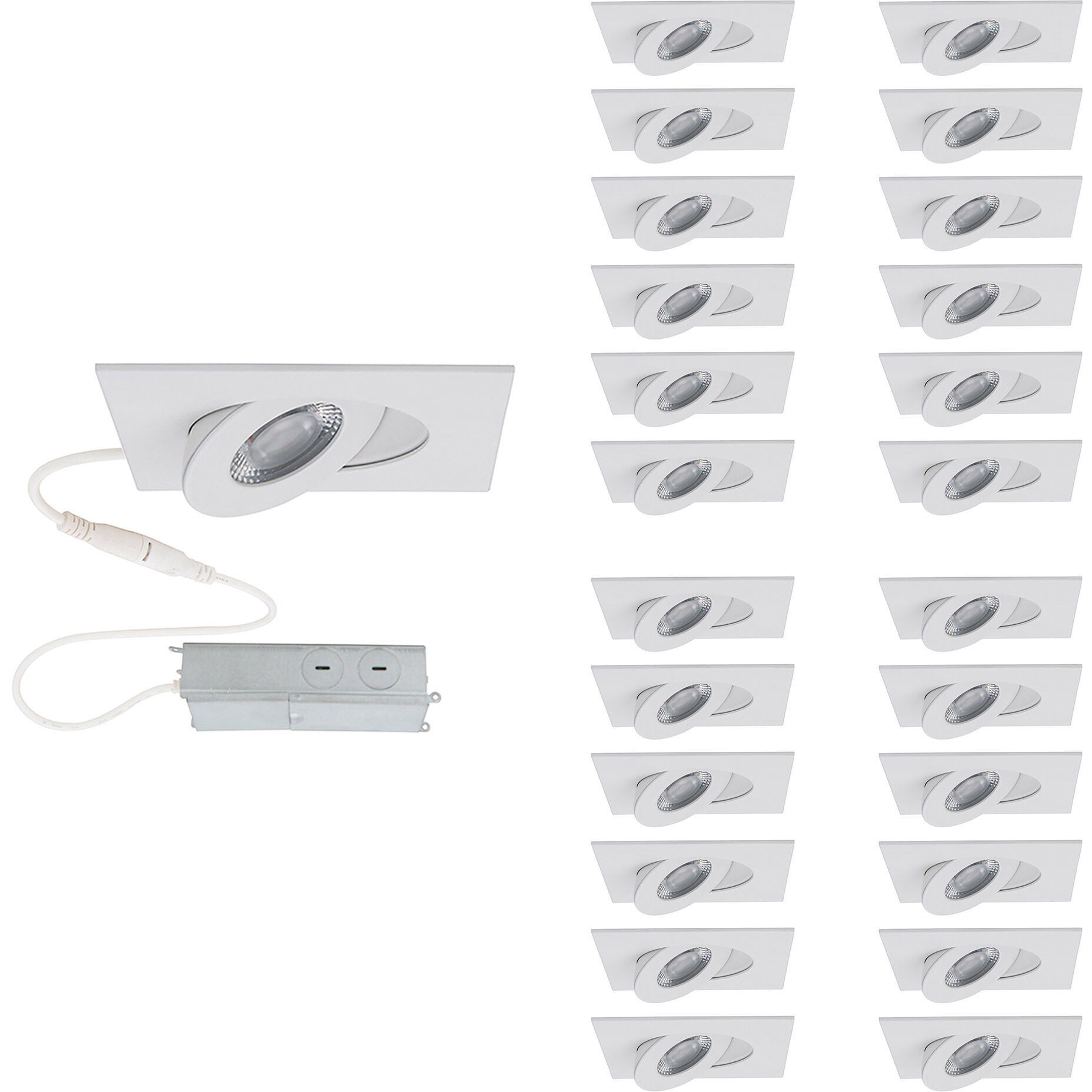 Lotos LED White Complete Kit Recessed Lighting