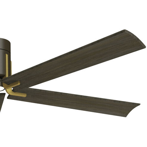 Clean 60 inch Oil Rubbed Bronze/Toned Brass with Urban Walnut Blades Ceiling Fan