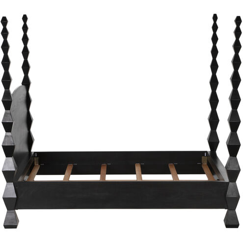 Brancusi Hand Rubbed Black Bed, Queen