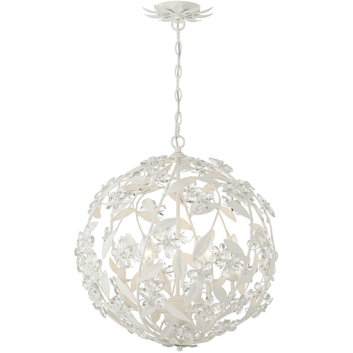 Marselle 6 Light 22 inch Matte White Chandelier Ceiling Light