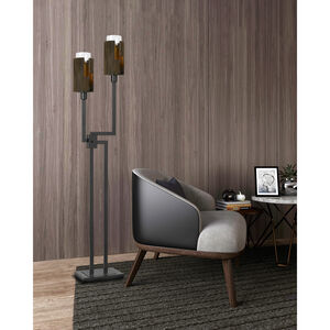 Bradford 64 inch 60 watt Smoky Wood Floor Lamp Portable Light