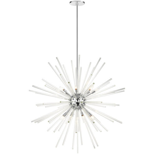 Utopia 16 Light 50 inch Polished Chrome Foyer Pendant Chandelier Ceiling Light