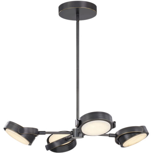 Blanco LED 28.13 inch Urban Bronze Pendant Ceiling Light in Urban Bronze and Alabaster
