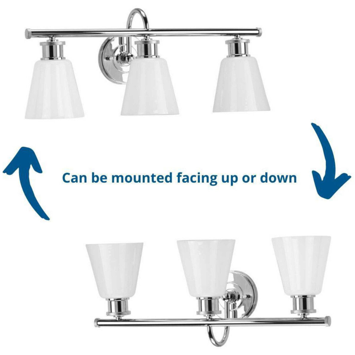 Ashford 3 Light 24 inch Polished Chrome Bath Vanity Wall Light