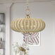 Summervine 5 Light 22 inch Antique Gold Leaf Pendant Chandelier Ceiling Light