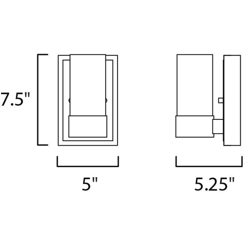 Sync LED 5 inch Polished Chrome Bath Vanity Wall Light