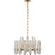 AERIN Bonnington 12 Light 24.25 inch Hand-Rubbed Antique Brass Chandelier Ceiling Light in Alabaster