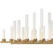 Trinity LED 48 inch Heritage Brass Chandelier Ceiling Light, Linear & Oval