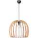 Wood 1 Light 24 inch Wood Color Pendant Ceiling Light