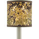 Marble Paper Green and Chocolate with Mustard Drum Chandelier Shade