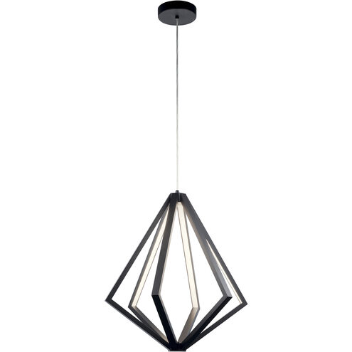 Everest LED 22 inch Matte Black Chandelier Ceiling Light, 1 Tier Medium