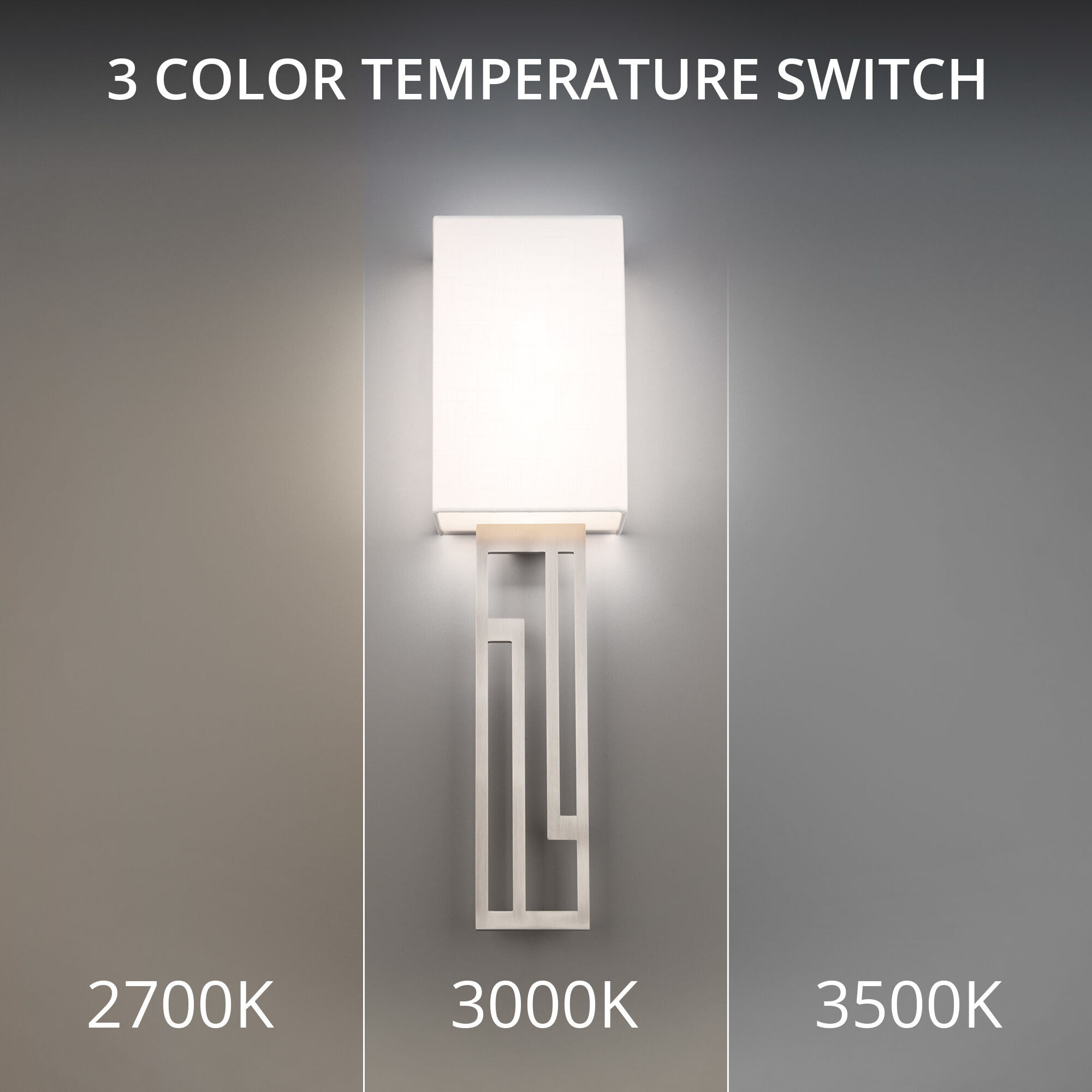 Vander Wall Sconce Wall Light in 3500K, 22in, Brushed Nickel