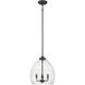 Miravelle 3 Light 13 inch Matte Black Pendant Ceiling Light