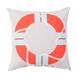 Rain 26 X 26 inch Orange and Off-White Outdoor Throw Pillow
