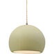 Radiance 1 Light 7 inch Antique Brass and Vanilla Gloss Pendant Ceiling Light