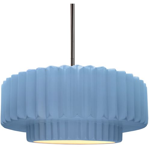 Radiance LED 14.5 inch Sky Blue and Brushed Nickel Pendant Ceiling Light