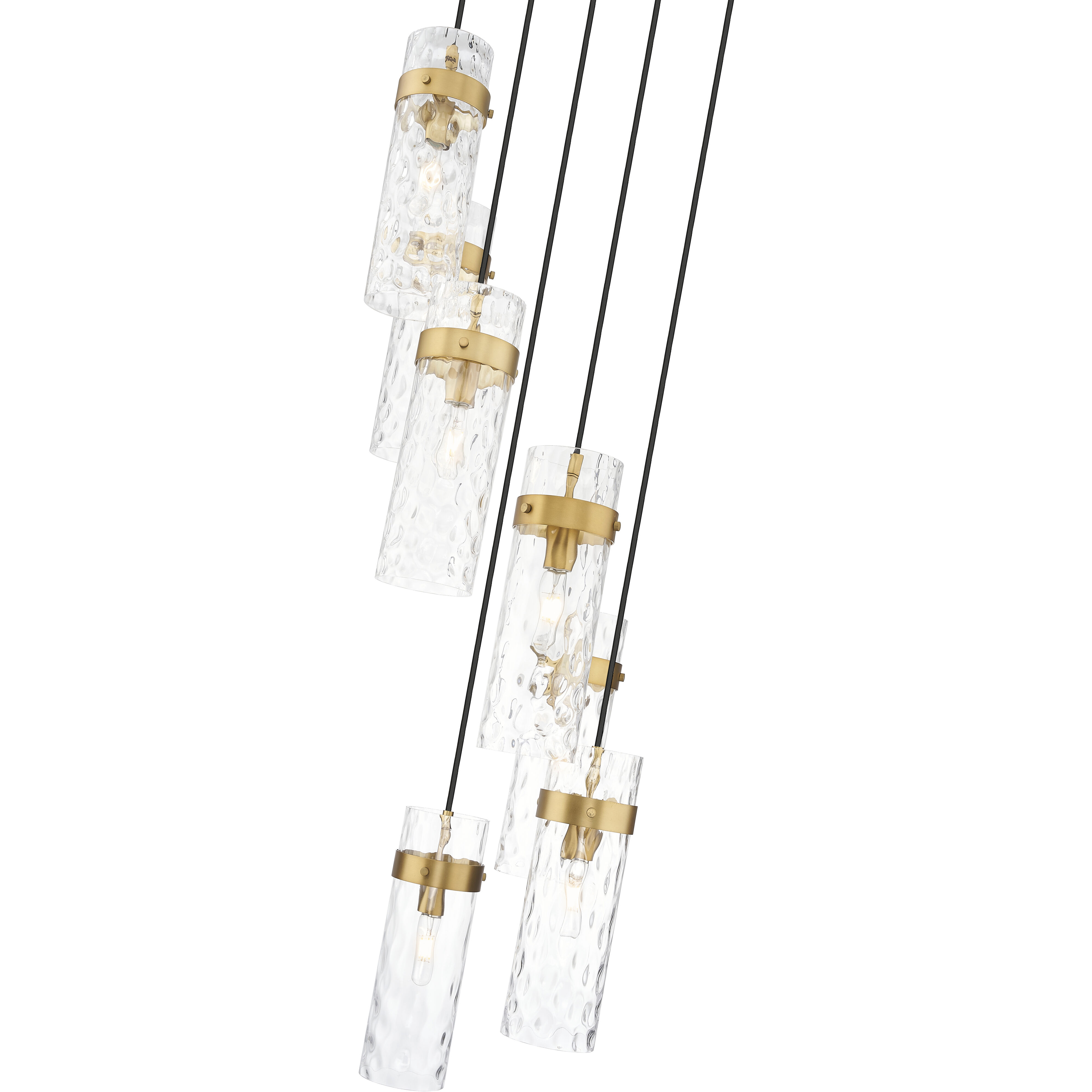 Fontaine 7 Light 19.5 inch Rubbed Brass Chandelier Ceiling Light